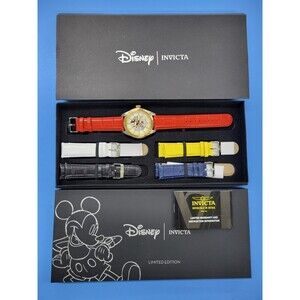 Invicta Disney Ltd. Ed. Men's 46mm Mickey Mouse Watch -5pc Leather Strap - 34092